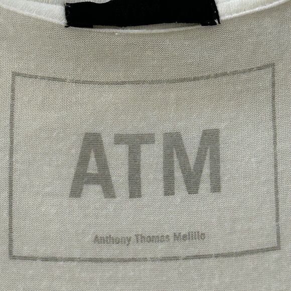 ATM Sweetheart Tank White Lightweight Top Small Elevated Basic Comfy Capsule - Picture 4 of 7